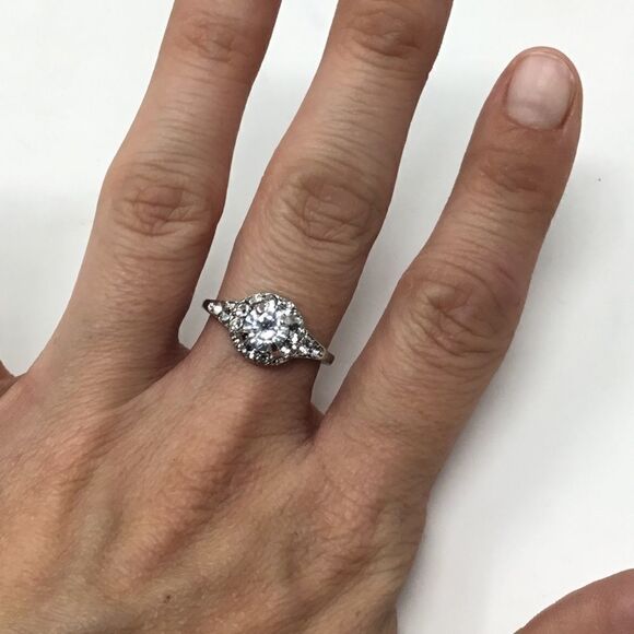 Brilliant 1 Ct. Cubic Zirconia Bridal Ring (H15) - Picture 1 of 6